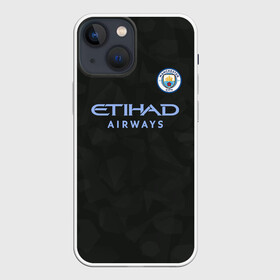 Чехол для iPhone 13 mini с принтом Manchester City Kit Third в Новосибирске,  |  | Тематика изображения на принте: citi | city | cyty | manchester | siti | sity | англия | болельщик | горожане | гостевая | манчестер | сити | фанат | футбольная форма
