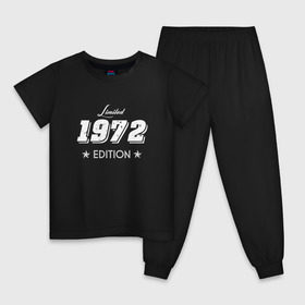 Детская пижама хлопок с принтом limited edition 1972 в Новосибирске, 100% хлопок |  брюки и футболка прямого кроя, без карманов, на брюках мягкая резинка на поясе и по низу штанин
 | 1972 | день рождения | подарок | праздник