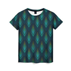 Женская футболка 3D с принтом Абстрактная птица в Новосибирске, 100% полиэфир ( синтетическое хлопкоподобное полотно) | прямой крой, круглый вырез горловины, длина до линии бедер | Тематика изображения на принте: 2021 | abstraction | geometry | hexagon | neon | paints | stripes | texture | triangle | абстракция | брызги | брызги красок | геометрия | краски | линии | мода | модные | неон | неоновый | перья | полосы | птица | соты | текстура | цветные