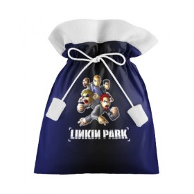Подарочный 3D мешок с принтом Группа Linkin Park в Новосибирске, 100% полиэстер | Размер: 29*39 см | 