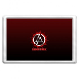 Магнит 45*70 с принтом Красно-черный Linkin Park в Новосибирске, Пластик | Размер: 78*52 мм; Размер печати: 70*45 | Тематика изображения на принте: 