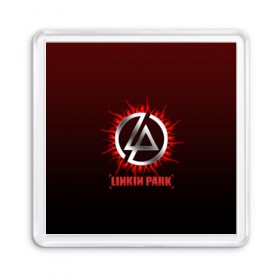 Магнит 55*55 с принтом Красно-черный Linkin Park в Новосибирске, Пластик | Размер: 65*65 мм; Размер печати: 55*55 мм | 