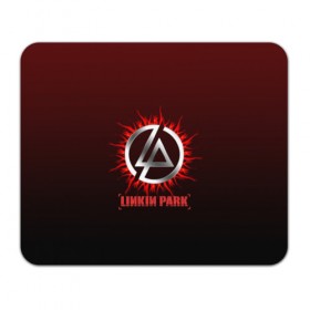 Коврик прямоугольный с принтом Красно-черный Linkin Park в Новосибирске, натуральный каучук | размер 230 х 185 мм; запечатка лицевой стороны | Тематика изображения на принте: 