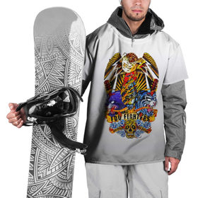 Накидка на куртку 3D с принтом Foo Fighters, орел и тигры в Новосибирске, 100% полиэстер |  | 