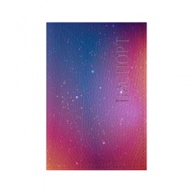 Обложка для паспорта матовая кожа с принтом Космическая абстракция в Новосибирске, натуральная матовая кожа | размер 19,3 х 13,7 см; прозрачные пластиковые крепления | pattern | абстракция | арт | вселенная | звезды | космос | узор