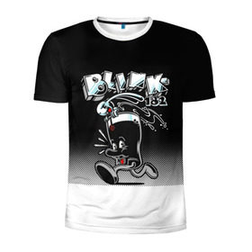 Мужская футболка 3D спортивная с принтом Заяц в стакане Blink-182 в Новосибирске, 100% полиэстер с улучшенными характеристиками | приталенный силуэт, круглая горловина, широкие плечи, сужается к линии бедра | Тематика изображения на принте: blink | альтернативный рок | блинк | группа | марк хоппус | музыка | мэтт скиба | надпись | панк | панк рок | песни | поп панк | рок | скейт панк | смайл | смайлик | трэвис баркер