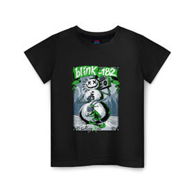 Детская футболка хлопок с принтом С Рождеством, Blink-182 в Новосибирске, 100% хлопок | круглый вырез горловины, полуприлегающий силуэт, длина до линии бедер | Тематика изображения на принте: 