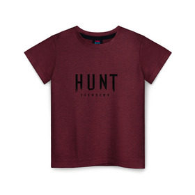 Детская футболка хлопок с принтом Hunt: Showdown Black Logo в Новосибирске, 100% хлопок | круглый вырез горловины, полуприлегающий силуэт, длина до линии бедер | crytek | game | hunt | hunt: showdown | hunter | monsters | showdown | игра | крайтек | охота | столкновение