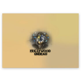 Поздравительная открытка с принтом Hollywood Undead в Новосибирске, 100% бумага | плотность бумаги 280 г/м2, матовая, на обратной стороне линовка и место для марки
 | charlie scene | danny | funny man | hollywood | j dog | johnny 3 tears | undead | альтернативный | андед | голивуд | голливудская | группа | кранккор | метал | нежить | ню | реп | рок | рэп | рэпкор