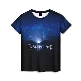 Женская футболка 3D с принтом Evanescence звездное небо в Новосибирске, 100% полиэфир ( синтетическое хлопкоподобное полотно) | прямой крой, круглый вырез горловины, длина до линии бедер | evanescence | альтернативный | готик | группа | джен маджура | исчезновение | метал | ню | рок | синий | тим маккорд | трой маклоухорн | уилл хант | хард | эванесенс | эми ли