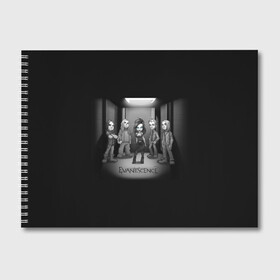 Альбом для рисования с принтом Группа Evanescence в Новосибирске, 100% бумага
 | матовая бумага, плотность 200 мг. | Тематика изображения на принте: evanescence | альтернативный | готик | группа | джен маджура | исчезновение | метал | ню | рок | синий | тим маккорд | трой маклоухорн | уилл хант | хард | эванесенс | эми ли