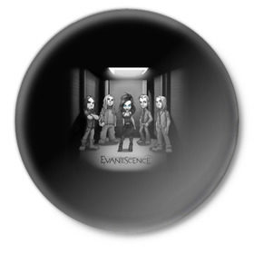 Значок с принтом Группа Evanescence в Новосибирске,  металл | круглая форма, металлическая застежка в виде булавки | evanescence | альтернативный | готик | группа | джен маджура | исчезновение | метал | ню | рок | синий | тим маккорд | трой маклоухорн | уилл хант | хард | эванесенс | эми ли