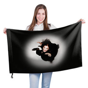Флаг 3D с принтом Оззи Осборн в Новосибирске, 100% полиэстер | плотность ткани — 95 г/м2, размер — 67 х 109 см. Принт наносится с одной стороны | black sabbath | ozzy osbourne | оззи осборн
