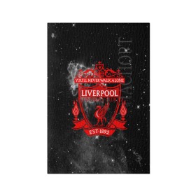 Обложка для паспорта матовая кожа с принтом FC LIVERPOOL в Новосибирске, натуральная матовая кожа | размер 19,3 х 13,7 см; прозрачные пластиковые крепления | Тематика изображения на принте: fc liverpool | футбол | футбольный клуб