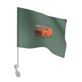 Флаг для автомобиля с принтом Jagermeister в Новосибирске, 100% полиэстер | Размер: 30*21 см | polish car | zuk | егермейстер | егерь | жук | машина | польский авто | спорткар | тачка