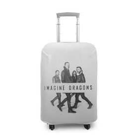 Чехол для чемодана 3D с принтом Группа Imagine Dragons в Новосибирске, 86% полиэфир, 14% спандекс | двустороннее нанесение принта, прорези для ручек и колес | dragons | imagine | альтернативный | американская | бэн макки | группа | драгонс | дэн платцман | дэн рейнольдс | имеджин | инди | индирок | поп | рок | уэйн сермон | электроник