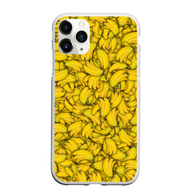 Чехол для iPhone 11 Pro матовый с принтом Бананы в Новосибирске, Силикон |  | Тематика изображения на принте: banana | vegan | банан | веган | желтый | паттерн | текстура | фрукт