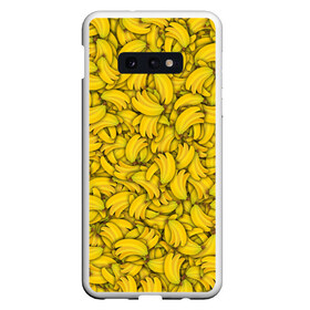 Чехол для Samsung S10E с принтом Бананы в Новосибирске, Силикон | Область печати: задняя сторона чехла, без боковых панелей | banana | vegan | банан | веган | желтый | паттерн | текстура | фрукт