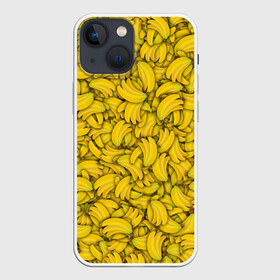 Чехол для iPhone 13 mini с принтом Бананы в Новосибирске,  |  | banana | vegan | банан | веган | желтый | паттерн | текстура | фрукт