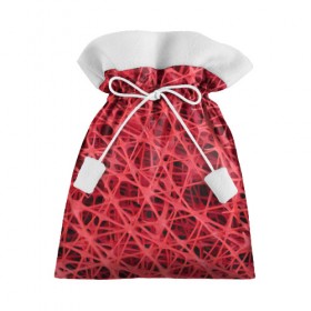 Подарочный 3D мешок с принтом Сетка в Новосибирске, 100% полиэстер | Размер: 29*39 см | Тематика изображения на принте: красный | модные | пластик | сети | сетка | текстура | цвет