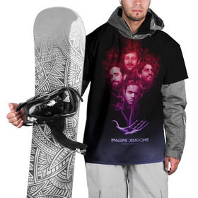 Накидка на куртку 3D с принтом Группа Imagine Dragons, дым в Новосибирске, 100% полиэстер |  | альтернативный | американская | группа | драгонс | имеджин | инди | индирок | поп | рок | электроник
