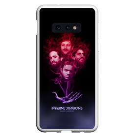 Чехол для Samsung S10E с принтом Группа Imagine Dragons дым в Новосибирске, Силикон | Область печати: задняя сторона чехла, без боковых панелей | Тематика изображения на принте: альтернативный | американская | группа | драгонс | имеджин | инди | индирок | поп | рок | электроник