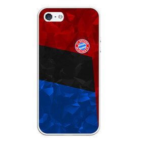 Чехол для iPhone 5/5S матовый с принтом FC Bayern 2018 Abstract colors в Новосибирске, Силикон | Область печати: задняя сторона чехла, без боковых панелей | Тематика изображения на принте: bayern | fc | абстракция | бавария | геометрия | спорт | футбольный клуб