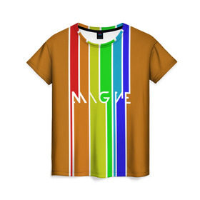 Женская футболка 3D с принтом Imagine Dragons краска в Новосибирске, 100% полиэфир ( синтетическое хлопкоподобное полотно) | прямой крой, круглый вырез горловины, длина до линии бедер | Тематика изображения на принте: альтернативный | американская | группа | драгонс | имеджин | инди | индирок | поп | рок | электроник