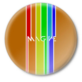 Значок с принтом Imagine Dragons краска в Новосибирске,  металл | круглая форма, металлическая застежка в виде булавки | альтернативный | американская | группа | драгонс | имеджин | инди | индирок | поп | рок | электроник
