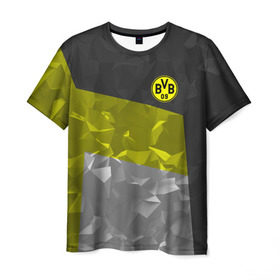 Мужская футболка 3D с принтом Borussia Dortmund 2018 в Новосибирске, 100% полиэфир | прямой крой, круглый вырез горловины, длина до линии бедер | боруссия | дортмунд