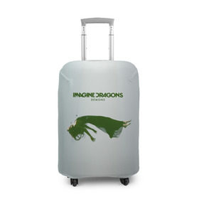 Чехол для чемодана 3D с принтом Imagine Dragons Demons в Новосибирске, 86% полиэфир, 14% спандекс | двустороннее нанесение принта, прорези для ручек и колес | альтернативный | американская | группа | драгонс | имеджин | инди | индирок | поп | рок | электроник