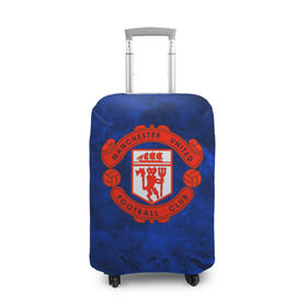 Чехол для чемодана 3D с принтом FC Манчестер(blue collection) в Новосибирске, 86% полиэфир, 14% спандекс | двустороннее нанесение принта, прорези для ручек и колес | football | footer | manchester | soccer | socker | арсенал | футбол | футбольный клуб