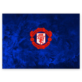Поздравительная открытка с принтом FC Манчестер(blue collection) в Новосибирске, 100% бумага | плотность бумаги 280 г/м2, матовая, на обратной стороне линовка и место для марки
 | football | footer | manchester | soccer | socker | арсенал | футбол | футбольный клуб