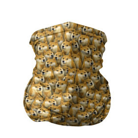 Бандана-труба 3D с принтом Собачки Doge в Новосибирске, 100% полиэстер, ткань с особыми свойствами — Activecool | плотность 150‒180 г/м2; хорошо тянется, но сохраняет форму | doge | meme | доги | желтый | мем | паттерн | пёс | собака | текстура