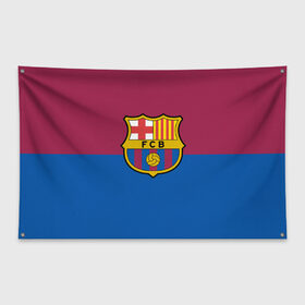 Флаг-баннер с принтом Barcelona в Новосибирске, 100% полиэстер | размер 67 х 109 см, плотность ткани — 95 г/м2; по краям флага есть четыре люверса для крепления | barcelona | football | footer | soccer | socker | барселона | спорт | футбол | футбольный клуб