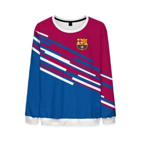 Мужской свитшот 3D с принтом FC Barcelona 2018 Sport line в Новосибирске, 100% полиэстер с мягким внутренним слоем | круглый вырез горловины, мягкая резинка на манжетах и поясе, свободная посадка по фигуре | fc | fc barcelona | fcb | fly emirates | ronaldo | абстракция | барселона | геометрия | зож | клуб | линии | месси | модные | мяч | реал мадрид | спорт | спортивные | тренды | футбол | футбольный клуб | эмблема