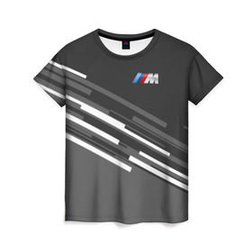 Женская футболка 3D с принтом BMW 2018 sport line в Новосибирске, 100% полиэфир ( синтетическое хлопкоподобное полотно) | прямой крой, круглый вырез горловины, длина до линии бедер | bmw | bmw motorsport | bmw performance | carbon | m | motorsport | performance | sport | бмв | карбон | моторспорт | спорт