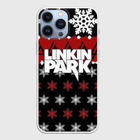 Чехол для iPhone 13 Pro Max с принтом Праздничный Linkin Park в Новосибирске,  |  | b | chester | linkin park | альтернативный метал | альтернативный рок | беннингтон | группа | знак | красный | линкин парк | музыкант | надпись | новогодний | новый год | ню метал | певец | праздник | рождество