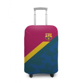 Чехол для чемодана 3D с принтом FC Barcelona 2018 Sport camo в Новосибирске, 86% полиэфир, 14% спандекс | двустороннее нанесение принта, прорези для ручек и колес | 