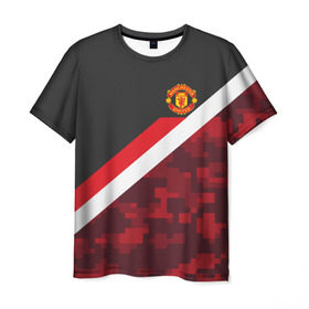 Мужская футболка 3D с принтом Manchester United Sport Camo в Новосибирске, 100% полиэфир | прямой крой, круглый вырез горловины, длина до линии бедер | Тематика изображения на принте: emirates | fc | manchester united | абстракция | геометрия | зож | клуб | линии | манчестер юнайтед | модные | мяч | россии | спорт | спортивные | стиль | тренды | футбол | футбольный клуб | экстрим | эмблема