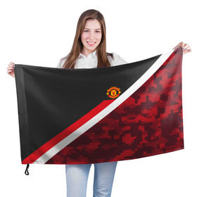 Флаг 3D с принтом Manchester United Sport Camo в Новосибирске, 100% полиэстер | плотность ткани — 95 г/м2, размер — 67 х 109 см. Принт наносится с одной стороны | emirates | fc | manchester united | абстракция | геометрия | зож | клуб | линии | манчестер юнайтед | модные | мяч | россии | спорт | спортивные | стиль | тренды | футбол | футбольный клуб | экстрим | эмблема