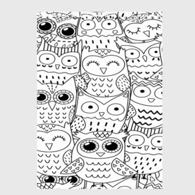Скетчбук с принтом Совушки pattern в Новосибирске, 100% бумага
 | 48 листов, плотность листов — 100 г/м2, плотность картонной обложки — 250 г/м2. Листы скреплены сверху удобной пружинной спиралью | Тематика изображения на принте: bird | owl | животные | ночные птицы | птицы | совы