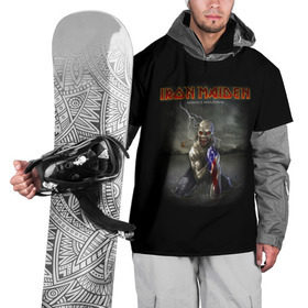 Накидка на куртку 3D с принтом Iron Maiden manaus amazonas в Новосибирске, 100% полиэстер |  | iron maiden | адриан смит | айрон мейден | гроза | группа | дэйв мюррей | железная дева | ирон майден | метал | мрачный | музыка | песни | рок | стив харрис | тяжелый | флаг | хеви | хевиметал