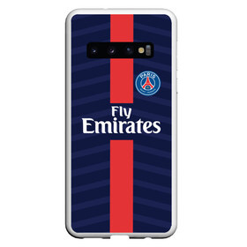 Чехол для Samsung Galaxy S10 с принтом PSG 2018 Original #7 в Новосибирске, Силикон | Область печати: задняя сторона чехла, без боковых панелей | Тематика изображения на принте: fc | fly emirates | paris | psg | лого | париж | псж | спорт | спортивные | фк | футбольный клуб