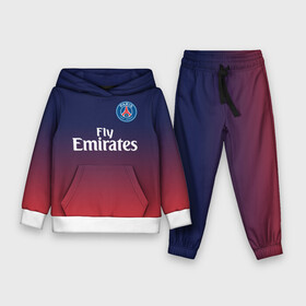 Детский костюм 3D (с толстовкой) с принтом PSG SPORT ORIGINAL GRADIENT   ПСЖ в Новосибирске,  |  | fc | fly emirates | paris | psg | лого | париж | псж | спорт | спортивные | фк | футбольный клуб