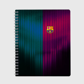 Тетрадь с принтом FC Barcelona 2018 abstract в Новосибирске, 100% бумага | 48 листов, плотность листов — 60 г/м2, плотность картонной обложки — 250 г/м2. Листы скреплены сбоку удобной пружинной спиралью. Уголки страниц и обложки скругленные. Цвет линий — светло-серый
 | Тематика изображения на принте: fc | fc barcelona | fcb | fly emirates | ronaldo | абстракция | барселона | геометрия | зож | клуб | линии | месси | модные | мяч | реал мадрид | спорт | спортивные | тренды | футбол | футбольный клуб | эмблема