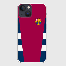 Чехол для iPhone 13 mini с принтом FC Barcelona 2018 Vintage в Новосибирске,  |  | Тематика изображения на принте: fc | fc barcelona | fcb | fly emirates | ronaldo | абстракция | барселона | геометрия | зож | клуб | линии | месси | модные | мяч | реал мадрид | спорт | спортивные | тренды | футбол | футбольный клуб | эмблема