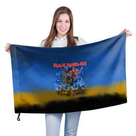 Флаг 3D с принтом Iron Maiden в Новосибирске, 100% полиэстер | плотность ткани — 95 г/м2, размер — 67 х 109 см. Принт наносится с одной стороны | iron maiden | адриан смит | айрон мейден | гроза | группа | дэйв мюррей | железная дева | ирон майден | метал | мрачный | музыка | песни | рок | стив харрис | тяжелый | флаг | хеви | хевиметал