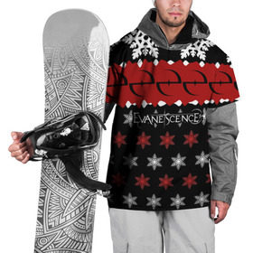 Накидка на куртку 3D с принтом Праздничный Evanescence в Новосибирске, 100% полиэстер |  | Тематика изображения на принте: evanescence | альтернативный | готик | группа | джен маджура | знак | исчезновение | красный | метал | надпись | новогодний | новый год | ню | праздник | рождество | рок | снежинки | тим маккорд