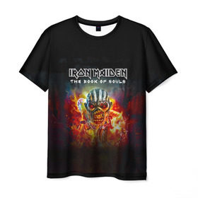 Мужская футболка 3D с принтом Iron Maiden в Новосибирске, 100% полиэфир | прямой крой, круглый вырез горловины, длина до линии бедер | iron maiden | адриан смит | айрон мейден | группа | дэйв мюррей | железная дева | индеец | ирон майден | метал | мрачный | музыка | огонь | песни | рок | стив харрис | тяжелый | хеви | хевиметал